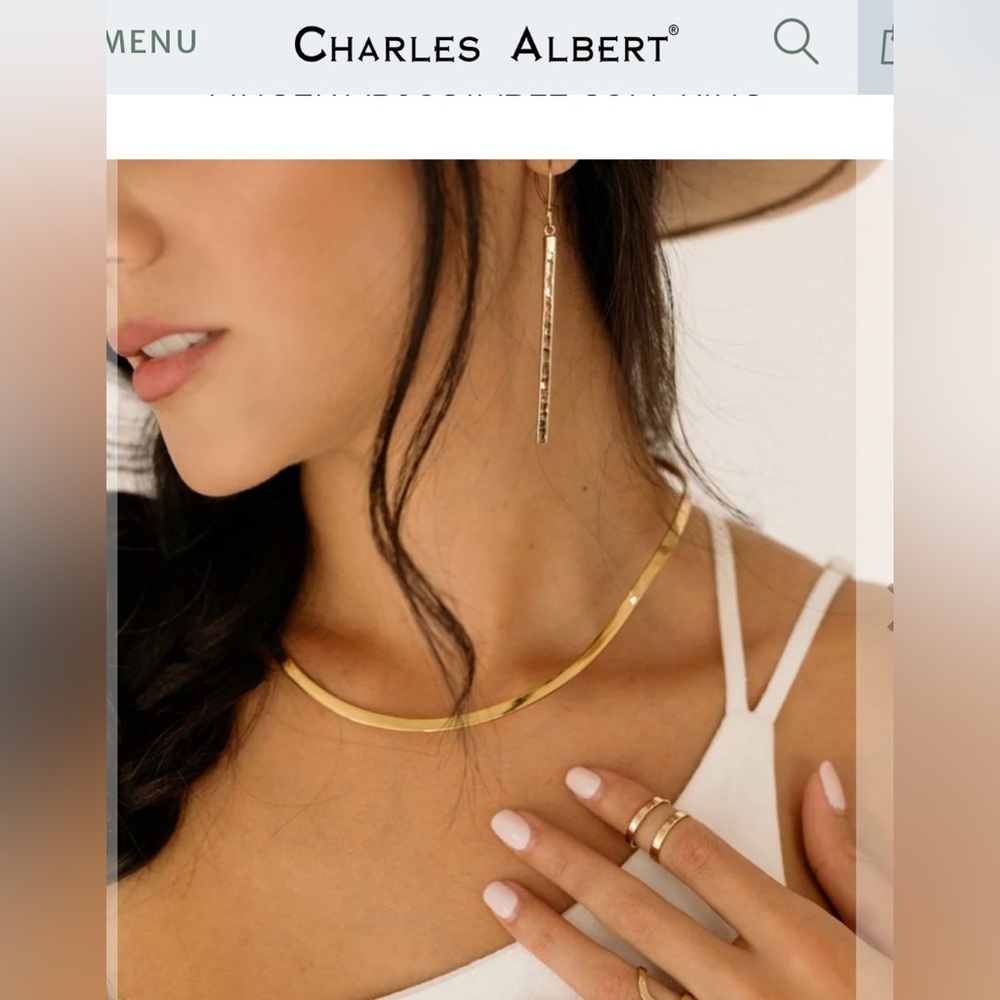 Charles Albert Alchemia Gold Endless Mid Finger Cuff Ring